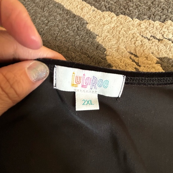 LuLaRoe black velvet Sarah Cardigan - Picture 3 of 6